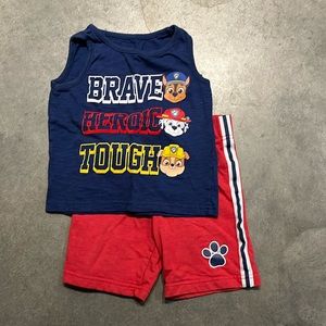 3/$15! Paw patrol tank and short set. 3T.